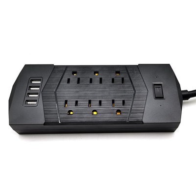 6 outlet Power Socket 1.5FT Cord, 4 USB 2700 Joules Surge Protector