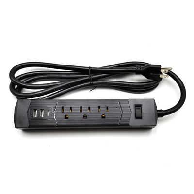3 outlet Power Socket 1.5FT Cord, 2 USB 1 Type C 2700 Joules Surge Protector