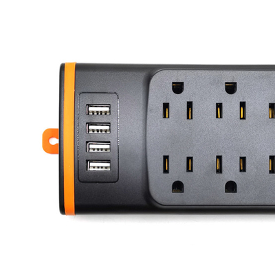 8 outlet Power Socket 1.5FT Cord, 4 USB 2700 Joules Surge Protector