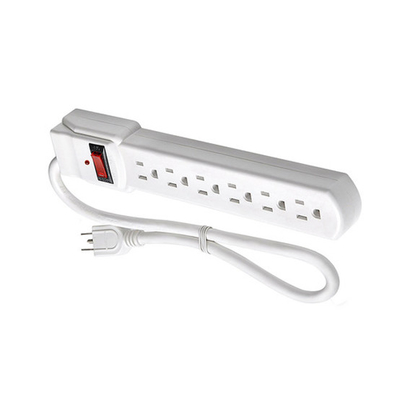 6 outlet Power Strip and Extension Socket With 15A Circuit Breaker Surger Protector