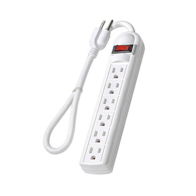 6 outlet Power Strip and Extension Socket With 15A Circuit Breaker Surger Protector
