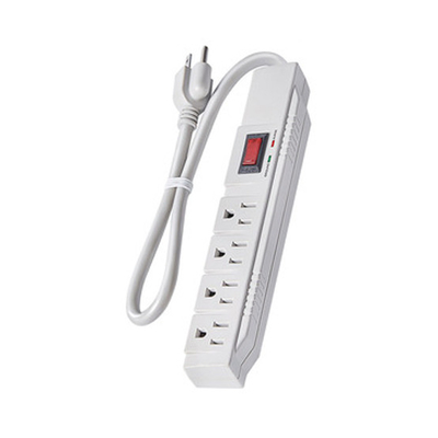 4 outlet Power Strip and Extension Socket With 15A Circuit Breaker Surger Protector