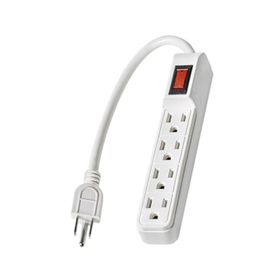 4 outlet Power Strip and Extension Socket With 15A Circuit Breaker Surger Protector Reset Switch