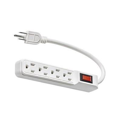 4 outlet Power Strip and Extension Socket With 15A Circuit Breaker Surger Protector Reset Switch