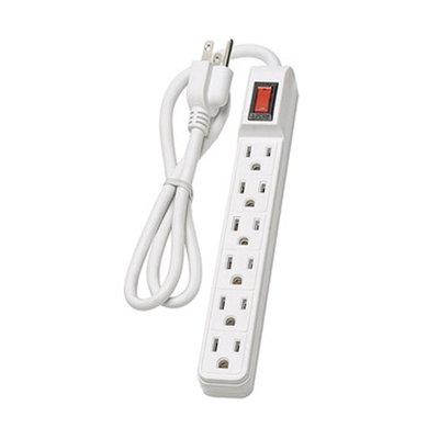 6 outlet Power Strip and Extension Socket With 15A Circuit Breaker Surger Protector Reset Switch