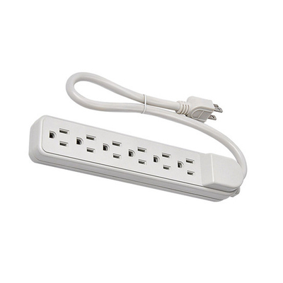 6 outlet Power Strip and Extension Socket With 15A Circuit Breaker Surger Protector