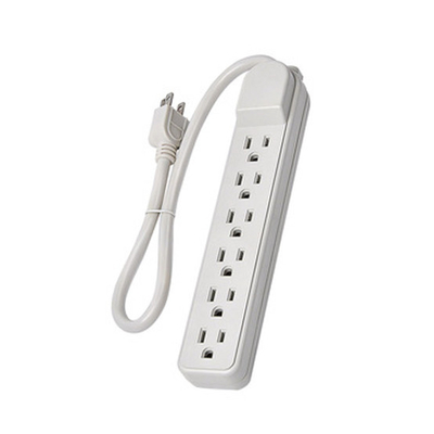 6 outlet Power Strip and Extension Socket With 15A Circuit Breaker Surger Protector