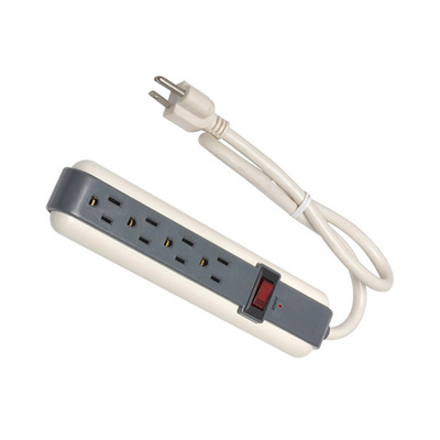 4 outlet Power Strip and Extension Socket With 15A Circuit Breaker Surger Protector