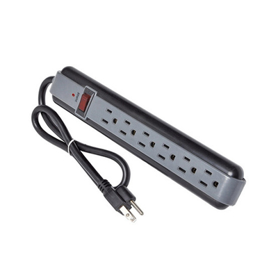 6 outlet Power Strip and Extension Socket With 15A Circuit Breaker Surger Protector