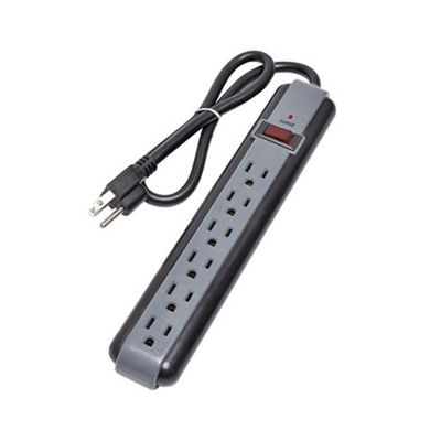 6 outlet Power Strip and Extension Socket With 15A Circuit Breaker Surger Protector