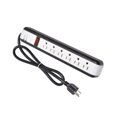 6 outlet Power Strip and Extension Socket With 15A Circuit Breaker Surger Protector