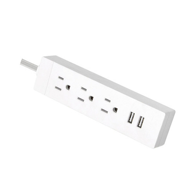 3 outlet In/outdoor Extension Cord With 2USB Surger Protector