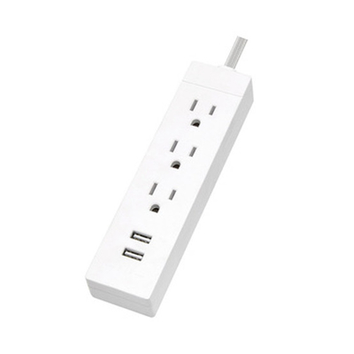 3 outlet In/outdoor Extension Cord With 2USB Surger Protector