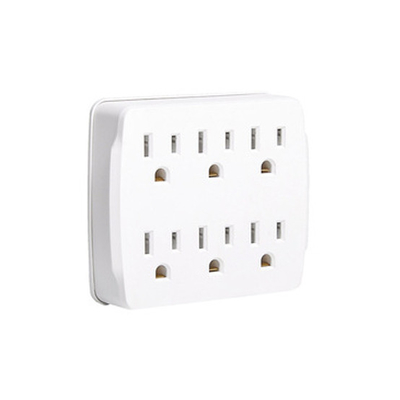 Wall Power Socket And Wall Tap One Input 6 Outlet UL cUL passed