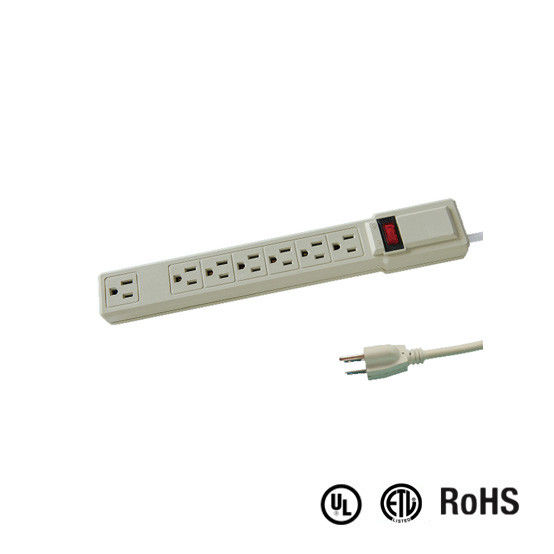 UL and CUL Tested Power Strip 1.5ft 3*14AWG Cord with Switch, Surge Protector