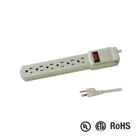 UL and CUL Tested Power Strip 1.5ft 3*14AWG Cord with Switch, Surge Protector