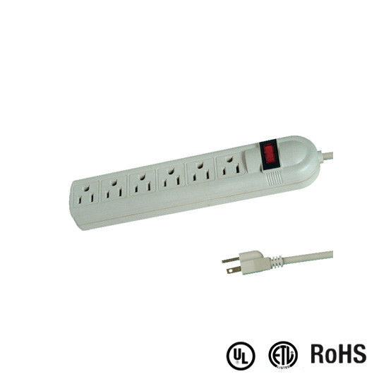 UL and CUL Tested Power Strip 1.5ft 3*14AWG Cord with Switch, Surge Protector