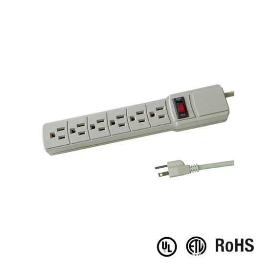 UL and CUL Tested Power Strip 1.5ft 3*14AWG Cord with Switch, Surge Protector