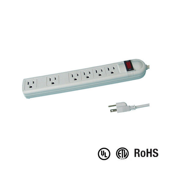 UL and CUL Tested Power Strip 1.5ft 3*14AWG Cord with Switch, Surge Protector