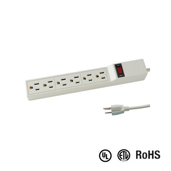 UL and CUL Tested Power Strip 1.5ft 3*14AWG Cord with Switch, Surge Protector
