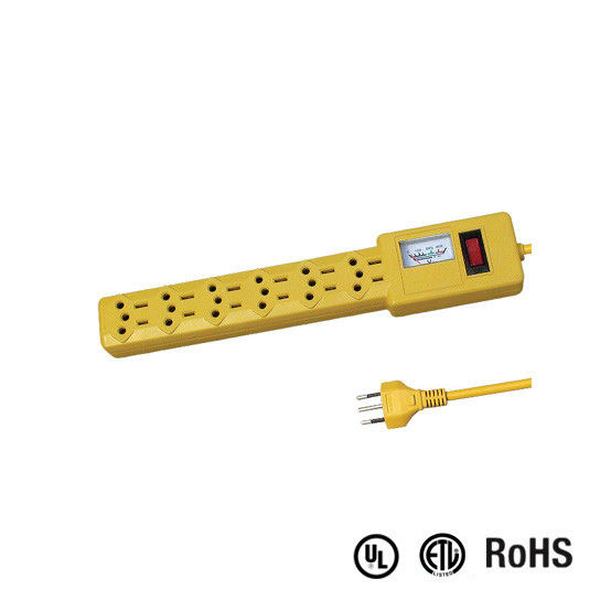 UL and CUL Tested Power Strip 1.5ft 3*14AWG Cord with Switch, Surge Protector