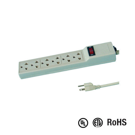 UL and CUL Tested Power Strip 1.5ft 3*14AWG Cord with Switch, Surge Protector