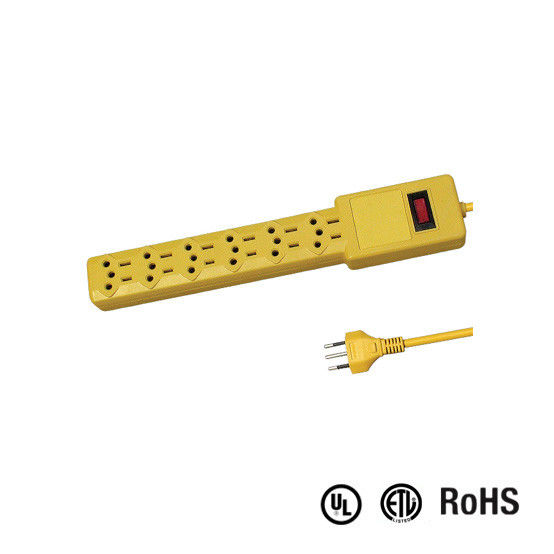 UL and CUL Tested Power Strip 1.5ft 3*14AWG Cord with Switch, Surge Protector