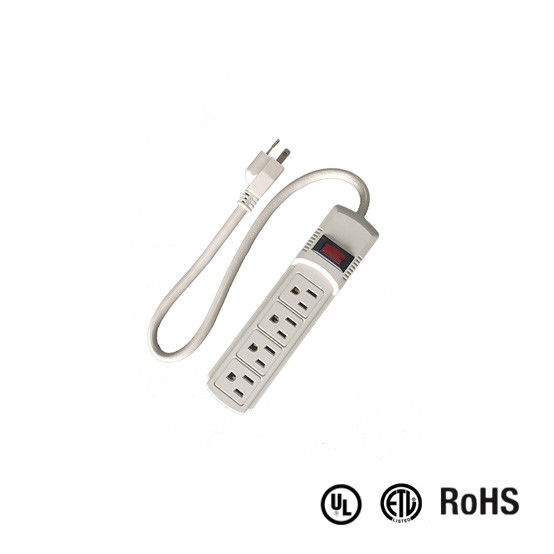 UL and CUL Tested Power Strip 1.5ft 3*14AWG Cord with Switch, Surge Protector