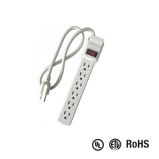UL and CUL Tested Power Strip 1.5ft 3*14AWG Cord with Switch, Surge Protector