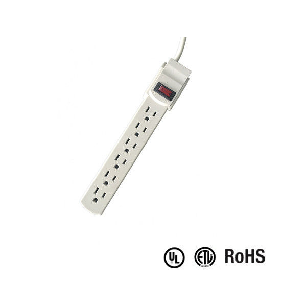 UL and CUL Tested Power Strip 1.5ft 3*14AWG Cord with Switch, Surge Protector