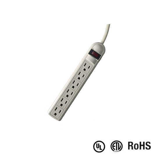 UL and CUL Tested Power Strip 1.5ft 3*14AWG Cord with Switch, Surge Protector