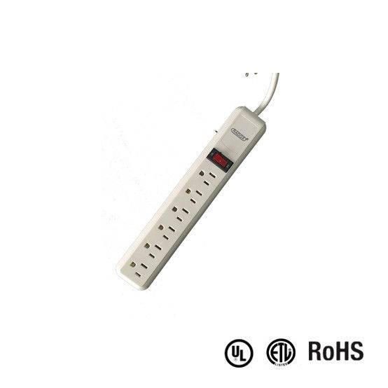 UL and CUL Tested Power Strip 1.5ft 3*14AWG Cord with Switch, Surge Protector