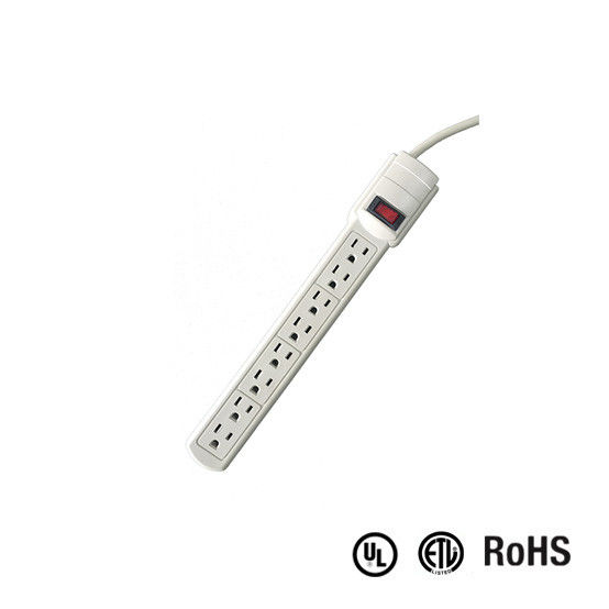 UL and CUL Tested Power Strip 1.5ft 3*14AWG Cord with Switch, Surge Protector