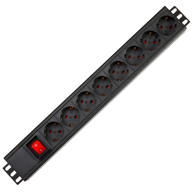 8 Way Germany Type PDU Extension Socket With On/Off Switch