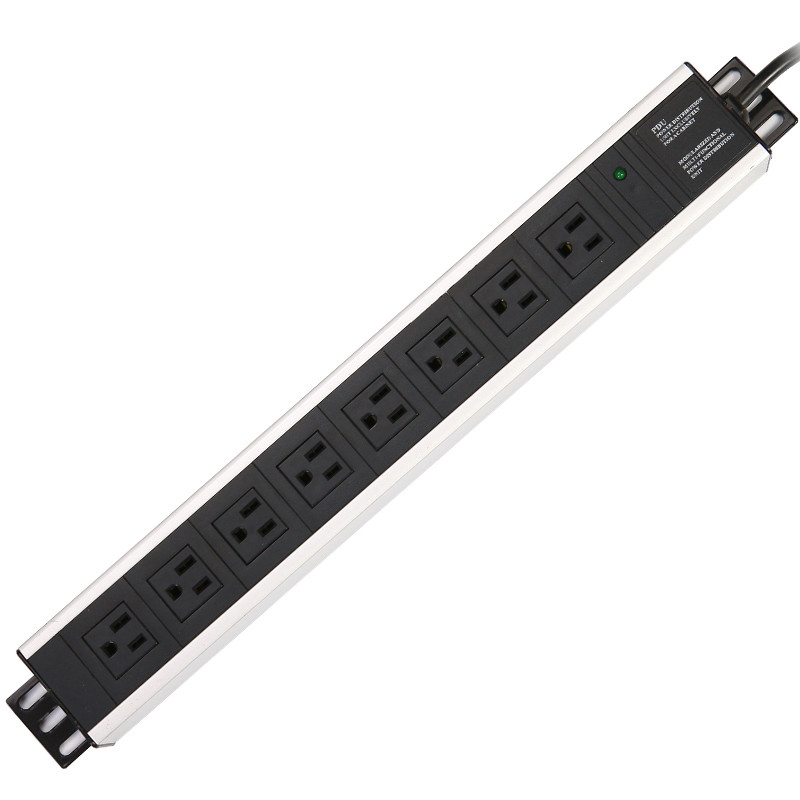 8 Way American Type PDU Extension Socket With On/Off Switch