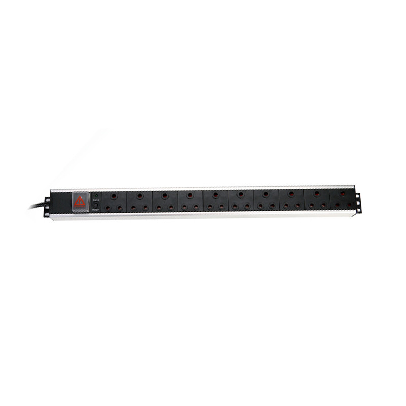 10 Way South Africa Type PDU Extension Socket With On/Off Switch, Overload Protector