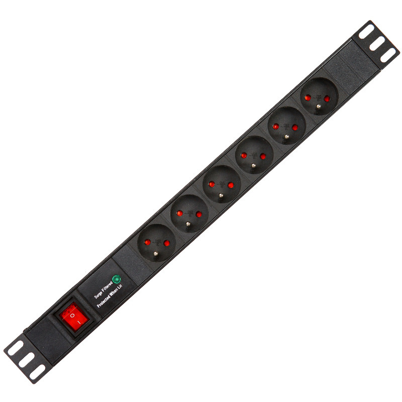 8 Way French Type PDU Extension Socket With On/Off Switch