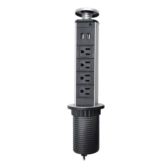 Globalize Type Desktop Clamp Power Strip 1 Way And 2USB CE Passed