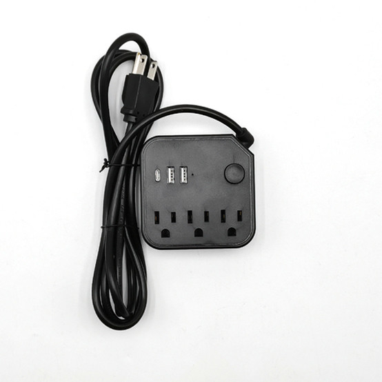 3 outlet Power Socket 1.5FT Cord, 2 USB 1 Type C Surge Protector