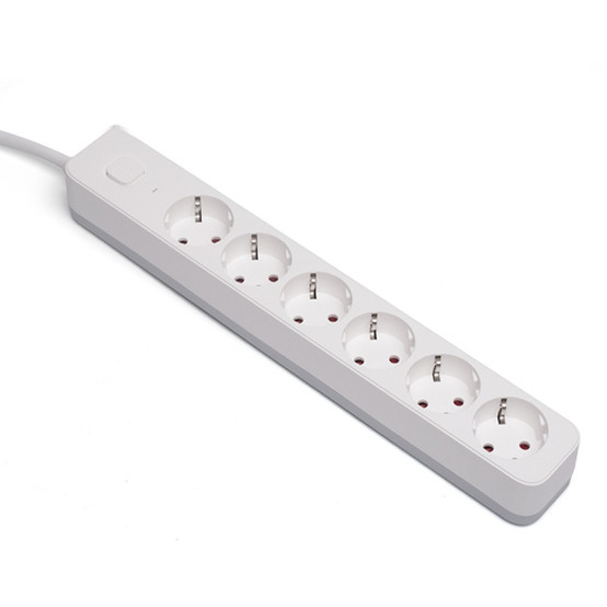 6 outlet Germany Type Extension Socket With On/Off Switch