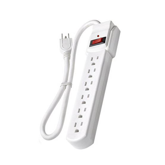 6 outlet Power Strip and Extension Socket With 15A Circuit Breaker Surger Protector